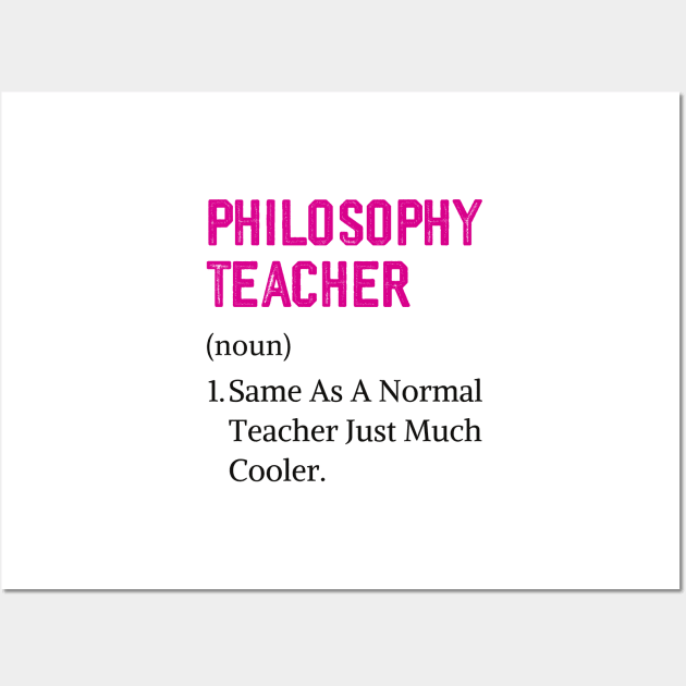 Cute high school philosophy teacher assistant Wall Art by Printopedy